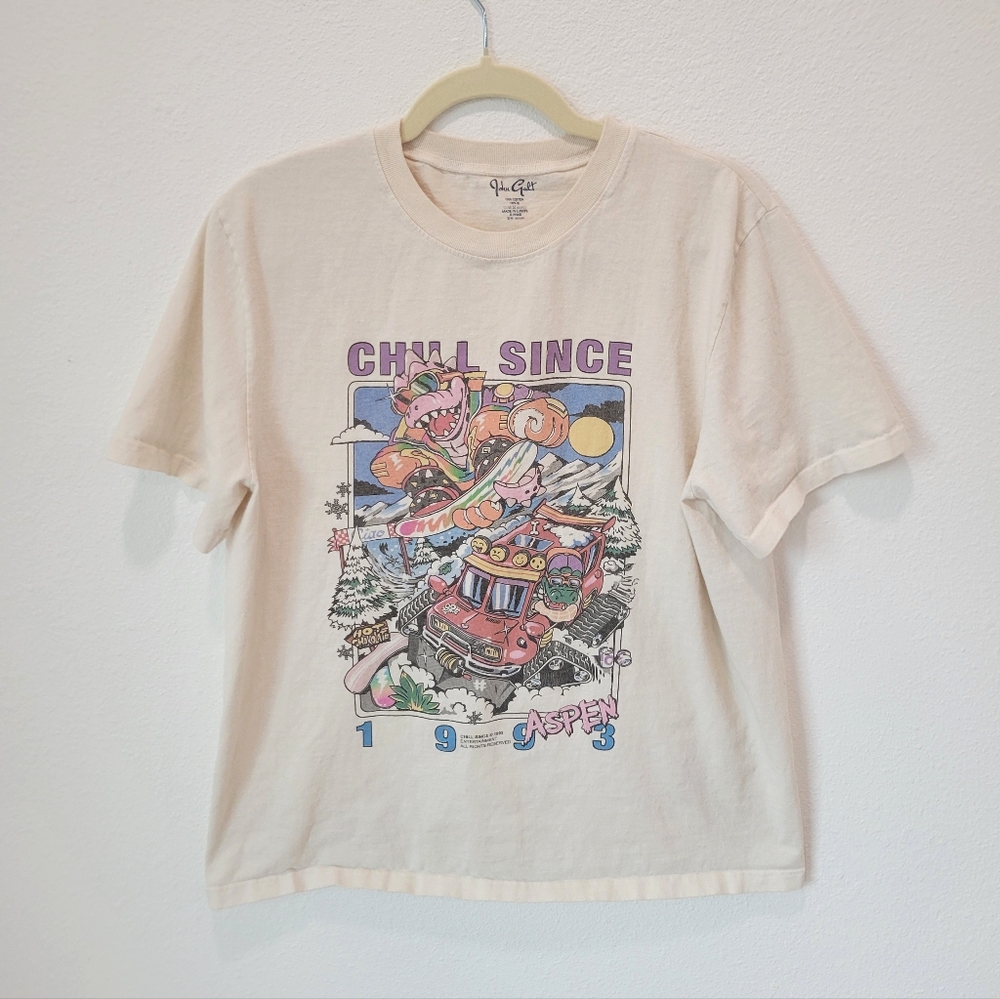 Brandy Melville John Galt Chill Since 1993 Aspen Graphic Tee Loose Fit Women’s S
